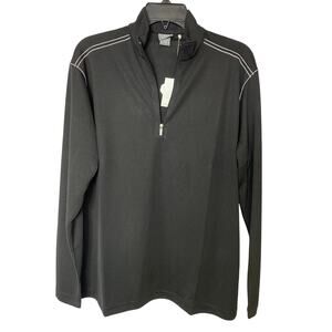 Page & Tuttle Size XL Performance 1/2 Zip Black Scotchgard Golf Athleisure NWT